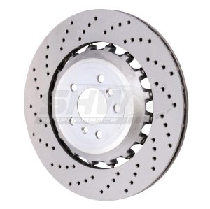 BMW M5 Brake Rotor (1) - Rear Left - SHW Performance - Cross-Drilled Lightweight - `11-`16
